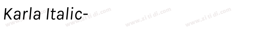 Karla Italic字体转换